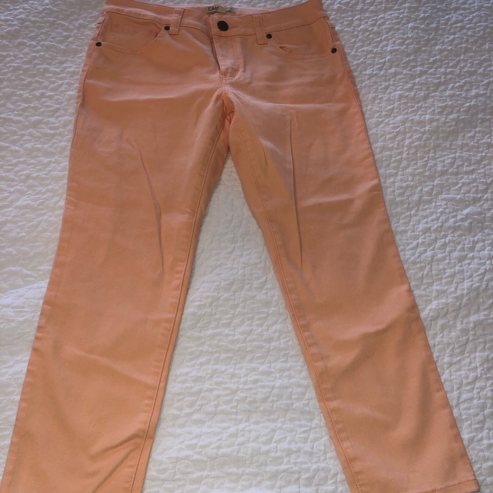 Cabi Cropped Orange Jeans